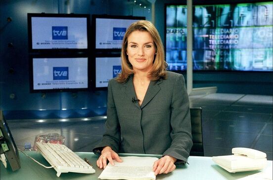 Letizia quando era jornalista da TVE