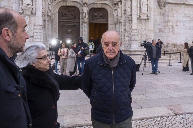 O psiquiatra Daniel Sampaio no velório de António Lobo Antunes no Mosteiro dos Jerónimos