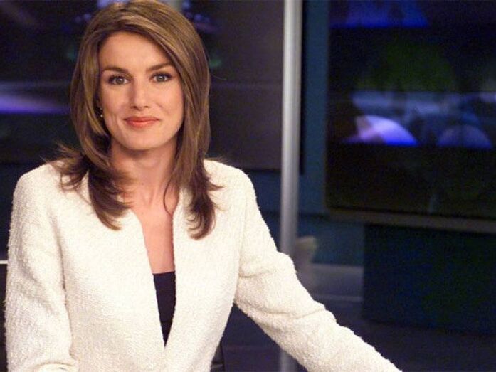 Letizia quando era jornalista da TVE