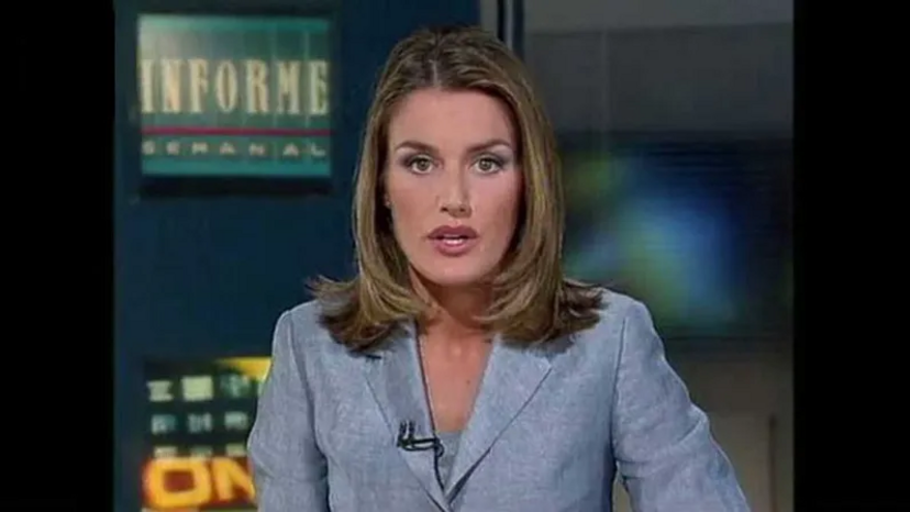 Letizia quando era jornalista da TVE