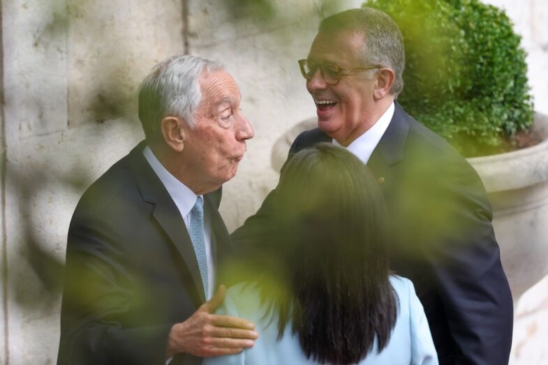 Marcelo Rebelo de Sousa com António José Seguro no Palácio e mulher, Margarida Maldonado, em Belém 
