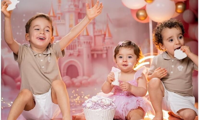 Mafalda com os irmãos, Dinis e Duarte