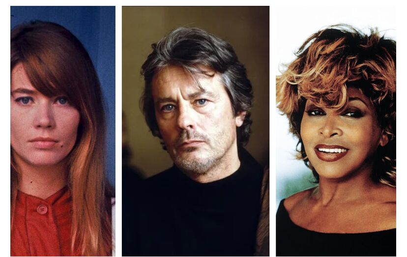 Françoise Hardy, Alain Delon, Tina Turner