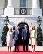 Carlos e Camilla com Donald Trump e Melania Trump nos EUA