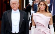 Melania e Donald Trump no banquete de recepção ao rei Carlos III e Camilla na Casa Branca