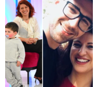 Ângela Ferreira com o filho e o marido