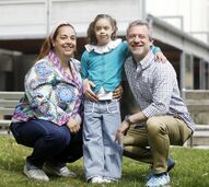 Atriz Margarida Moreira com os pais