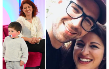 Ângela Ferreira com o filho e o marido