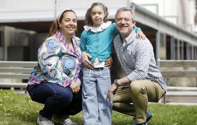 Atriz Margarida Moreira com os pais