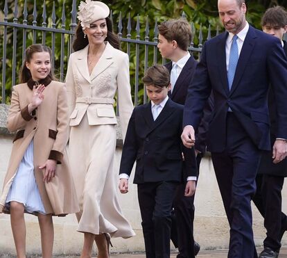 Família real britânica é a imagem da união na tradicional Missa de Páscoa