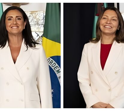 A elegância requintada de Margarida Maldonado Freitas ao lado de Janja da Silva, mulher do presidente Lula