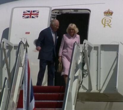Chegada do rei Carlos III e da rainha Camilla aos Estados Unidos