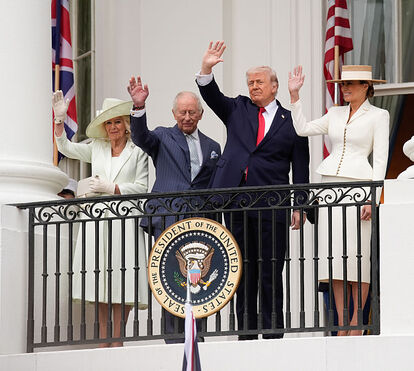 Inacreditável: Trump põe-se várias vezes à frente de Carlos III e de Camilla... mas o rei vinga-se mais tarde!