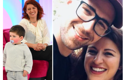 Ângela Ferreira com o filho e o marido