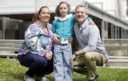 Atriz Margarida Moreira com os pais