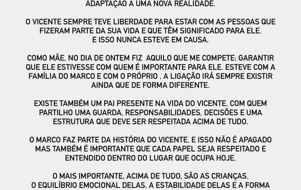 Carolina Pinto esclarece relação com Marco Costa e foca-se nos filhos