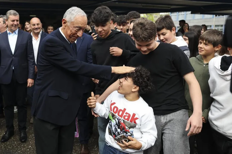 Marcelo Rebelo de Sousa na Escola Secundária Adolfo Portela