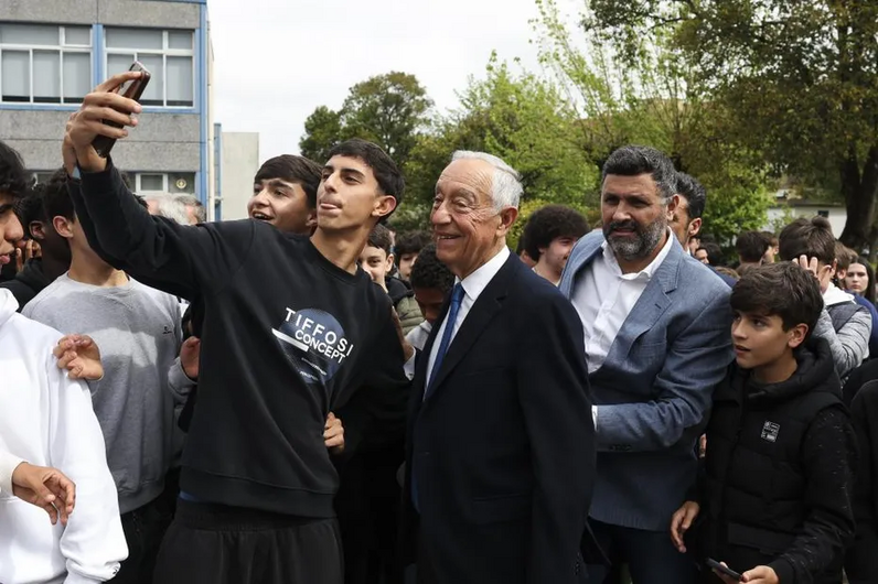 Marcelo Rebelo de Sousa na Escola Secundária Adolfo Portela