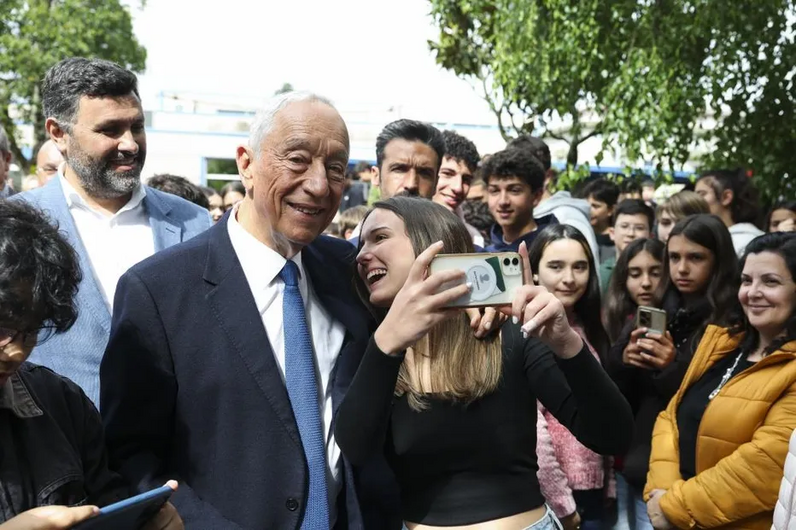 Marcelo Rebelo de Sousa na Escola Secundária Adolfo Portela
