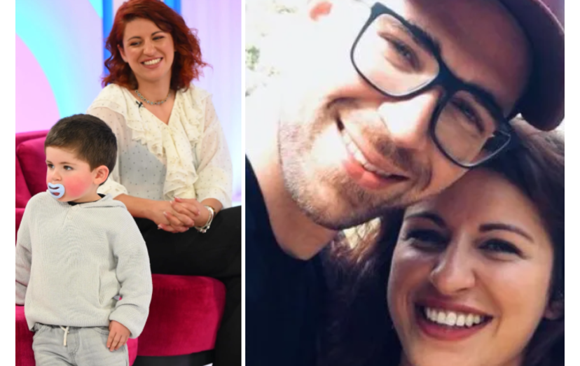 Ângela Ferreira com o filho e o marido