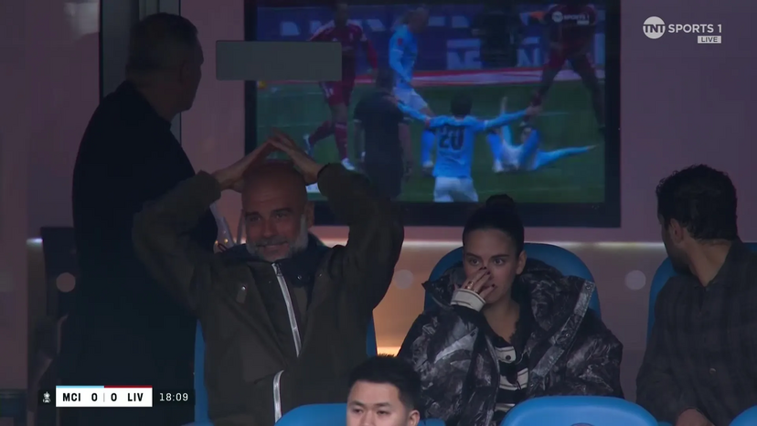 Pep Guardiola com a filha, Maria