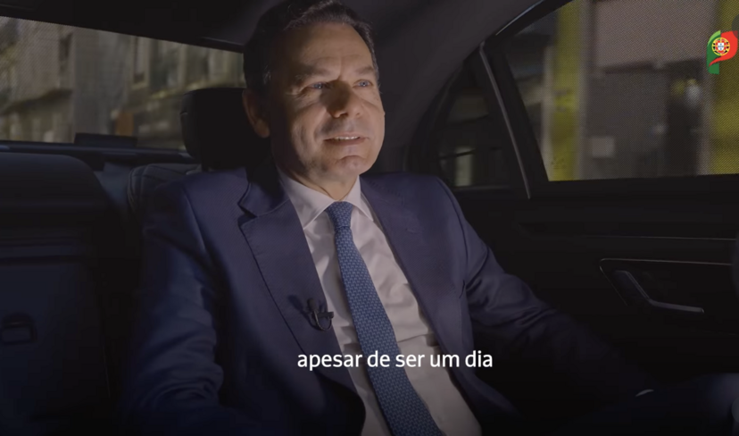 Luís Montenegro sem cinto de segurança