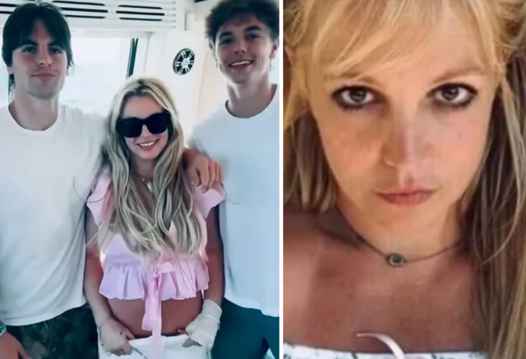 Britney Spears com os filhos, Sean Preston e Jayden James