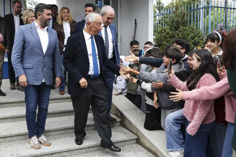 Marcelo Rebelo de Sousa na Escola Secundária Adolfo Portela
