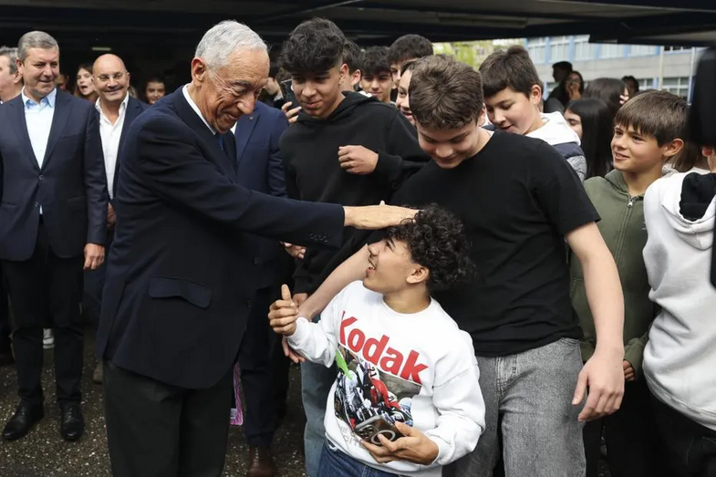 Marcelo Rebelo de Sousa na Escola Secundária Adolfo Portela
