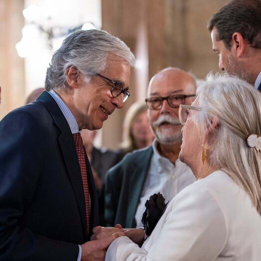 José Pedro Aguiar-Branco com os filhos de Ruy de Carvalho