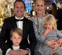 Frederico Varandas e Katarina Larsson com os dois filhos