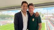 Rui Costa com o filho Hugo Costa no Estrela da Amadora