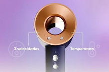 Secador com três velocidades e controlo de temperatura