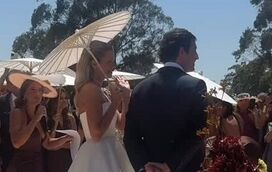 Júlia Palha, uma noiva muito feliz entre os convidados