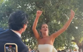Muita animação no casamento de Júlia Palha ao som de 'Xutos & Pontapés' 