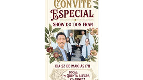 Don Fran atua na Quinta Alegre, Charneca, dia 23 de maio