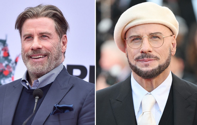 John Travolta surge com novo visual em Cannes