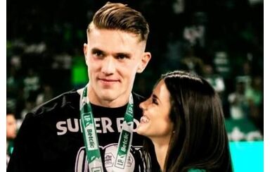 Imagem Viktor Gyokeres e Inês Aguiar