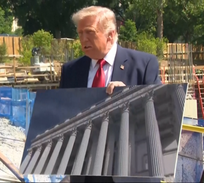 Trump mostra os planos de construção do polémico salão de baile da Casa Branca