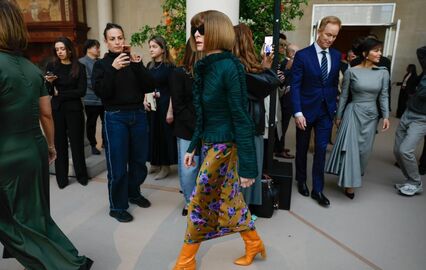 Anna Wintour na apresentação da Met Gala em Nova Iorque