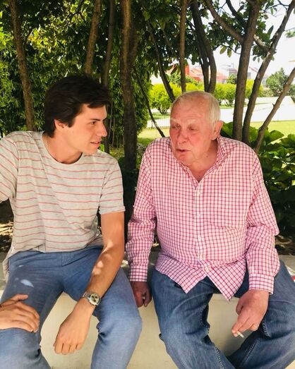 Afonso Reis Cabral com António Lobo Antunes