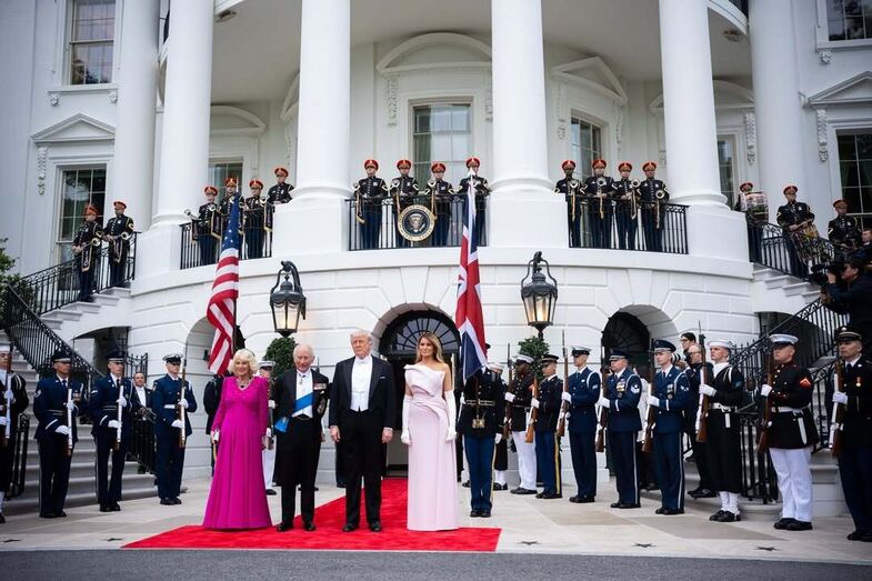 Melania Trump no jantar de Estado