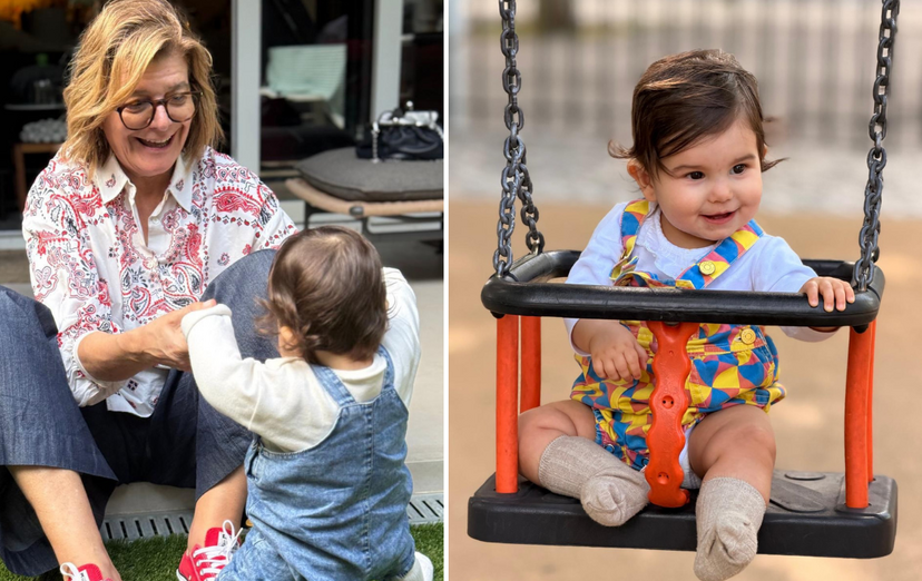 Júlia Pinheiro comemora um ano da neta Pilar