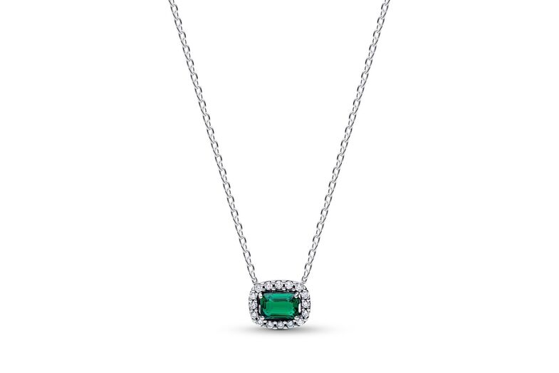 Colar Pandora com esmeralda, coleção Emerald Green Primavera 2026