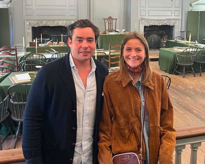 Maria Francisca de Bragança e o marido, Duarte Martins, nos EUA