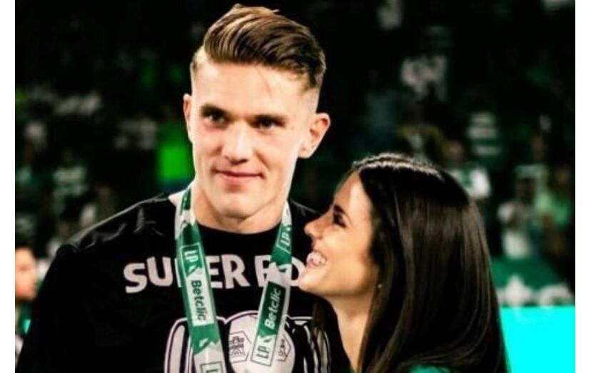 Imagem Viktor Gyokeres e Inês Aguiar