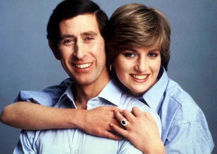 Carlos e Diana no início da década de 80