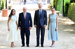 A 'gaffe' protocolar da princesa Charlene no encontro com Letizia e Felipe VI