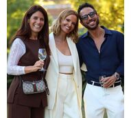 Catarina Duarte e Rubinho Correia com Cristina Ferreira na festa de Tiago