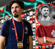 Vitinha mostra amuleto em homenagem a Diogo Jota